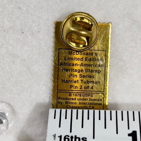 McDonalds Limited Edition African American Heritage Stamp 1978 Pin Series 2/ 4 - Picture 6 of 8